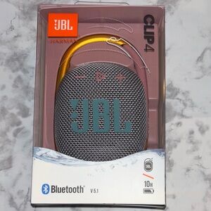 NEW/SEALED! JBL Clip 4 Waterproof Bluetooth Speaker - Grey
